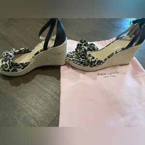 Kate spade leopard espadrilles